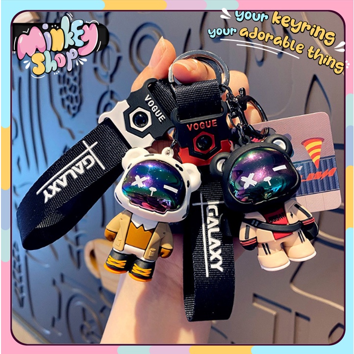 Móc Khóa Cao Cấp Hình Kaws Mặt Đen Cute phụ kiện Túi Xách dễ thương -Minkey