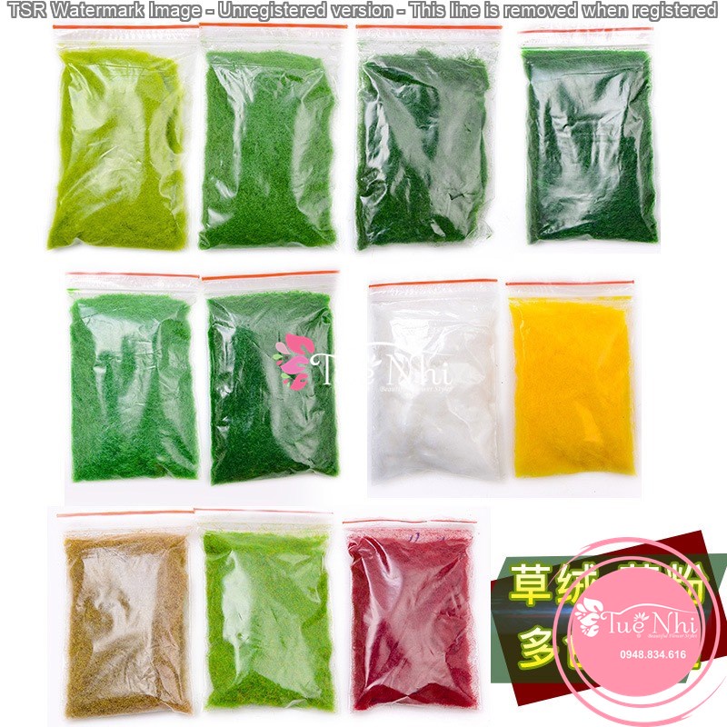 Bịch 100g Bột Rêu Xanh Phủ Gốc Cây , Tường Rêu , Bột Cỏ Nhân Tạo - Phụ Kiện Ngành Hoa.
