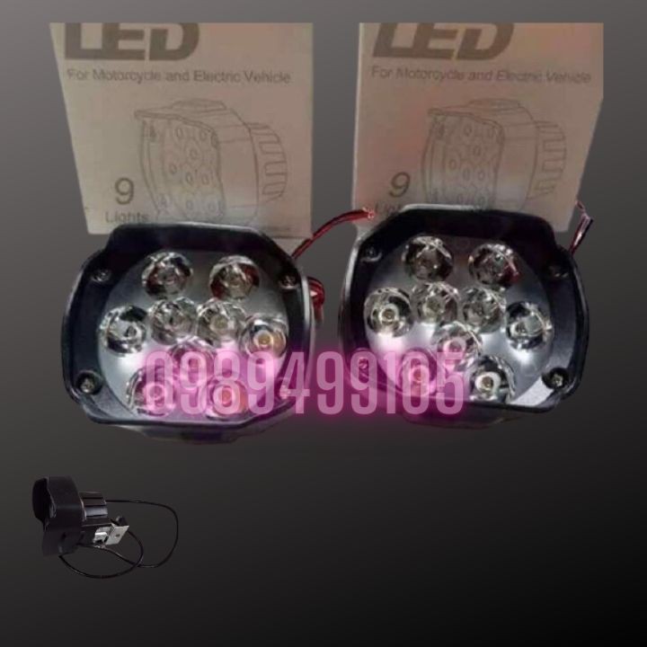 Đèn led siêu sáng 9 bóng