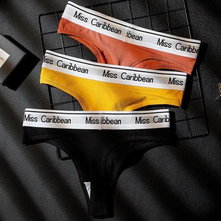 Quần  Lọt Khe Cotton Sexy Cạp Chữ Miss Carbibean/./