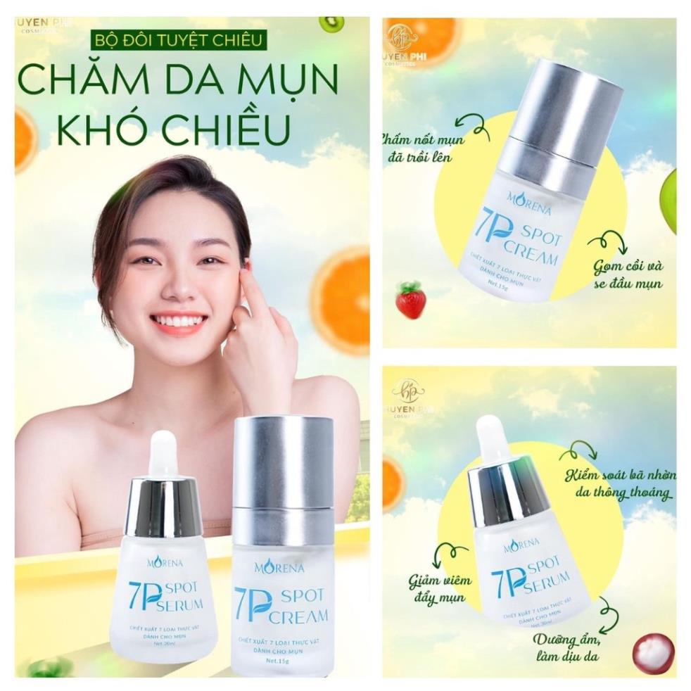 Serum Mụn Huyền Phi 7P Kem Chấm Mụn 7P, sạch mụn mờ thâm, cấp ẩm cho da trắng mịn