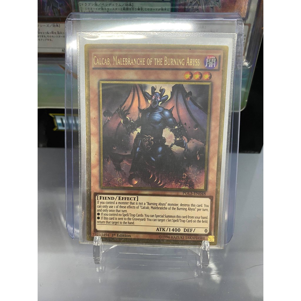 [ Dưa Hấu Yugioh ] Lá bài thẻ bài Calcab Malebranche of the Burning Abyss - Gold Rare - Tặng bọc bài nhựa bảo quản