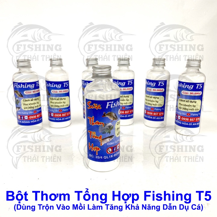 Mồi Câu Cá, Sữa Thơm Tổng Hợp Fising T5 Tăng Độ Thơm Và Hấp Dẫn Cá Cắn Câu