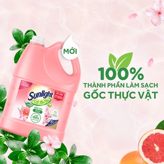 Nước rửa chén Sunlight Bưởi Tây & Hoa Anh Đào 3.6kg