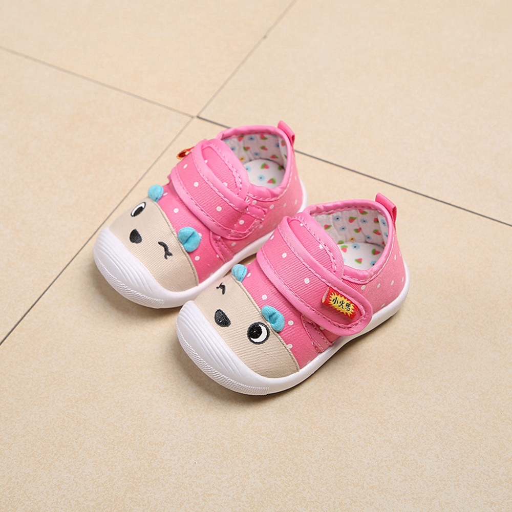 0-2 Years Kids Girls Baby Shoes Pink Blue Soft Infant Toddler Shoes Non-slip