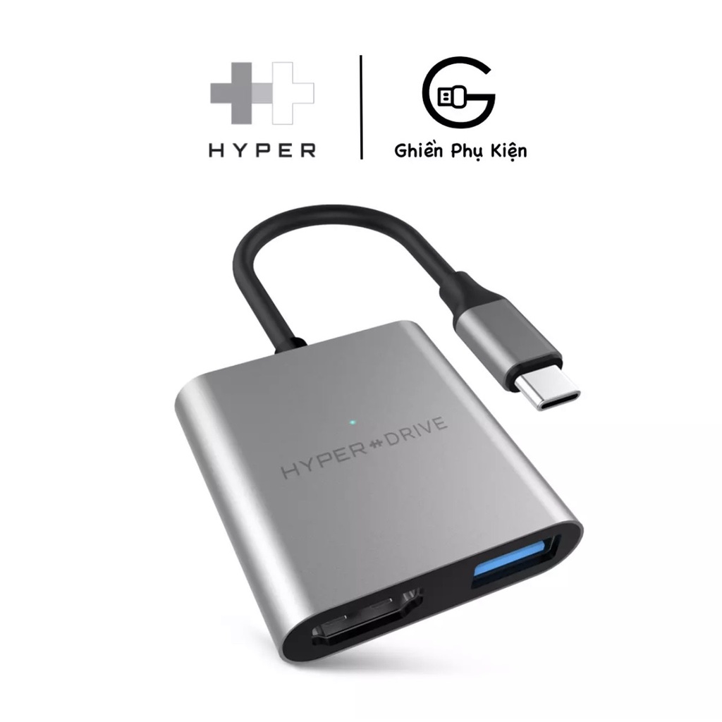 Cổng Chuyển HyperDrive 3-IN-1 4K HDMI USB-C HUB For Macbook – HD259A