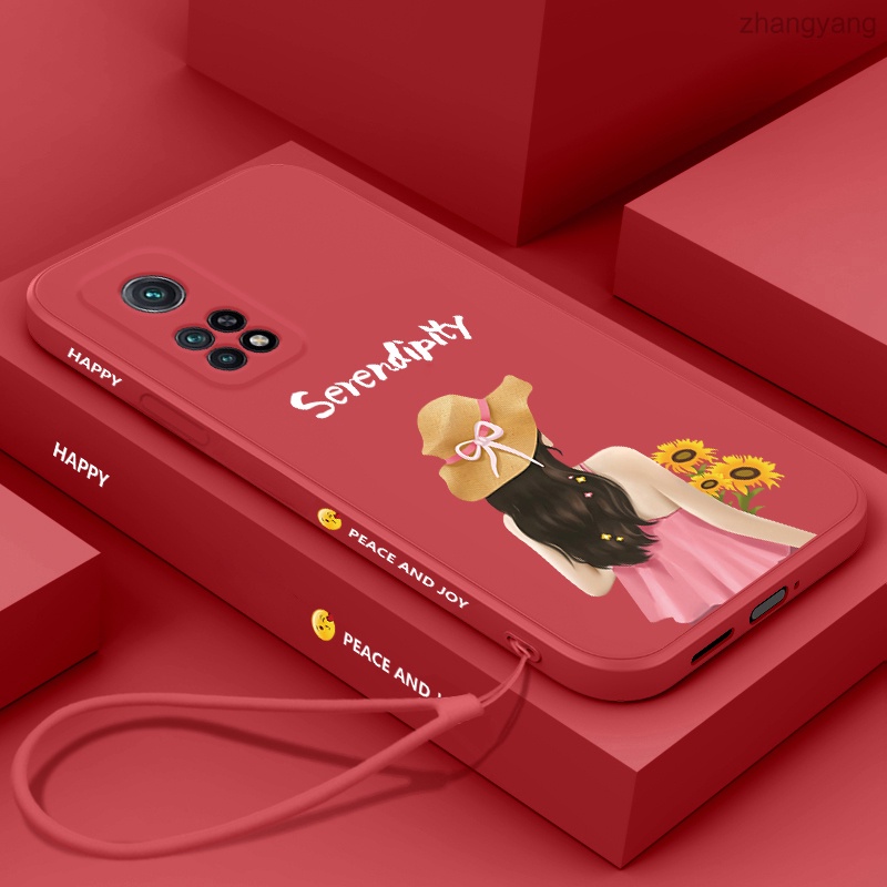 Ốp Điện Thoại Silicon Họa Tiết Nhân Vật Dễ Thương Kèm Dây Đeo Cho redmi note 11 note 11s note 11 pro