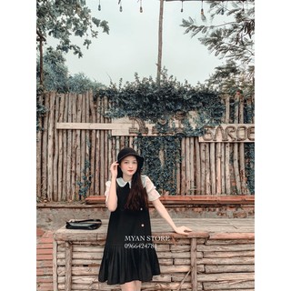 Váy phối cổ bèo tơ