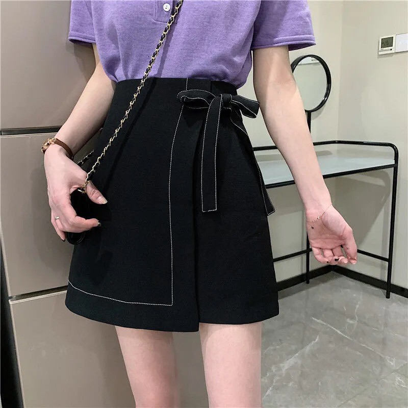 Chân váy chữ a trơn chỉ nổi có nơ buộc 860 | BigBuy360 - bigbuy360.vn