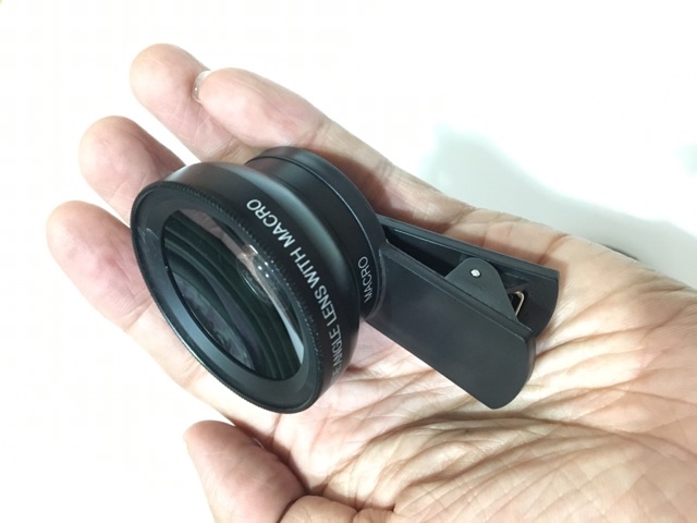 Ống kính chụp ảnh cho điện thoại 2 trong 1 góc rộng - Macro