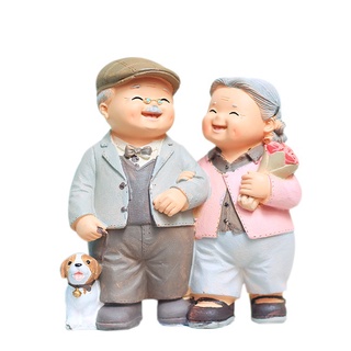 Tượng Cặp Đôi Ông Bà Già Hạnh Phúc