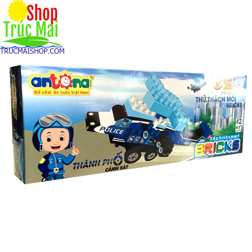 Bộ Đồ Chơi Xếp Hình Thành Phố Cảnh Sát Antona