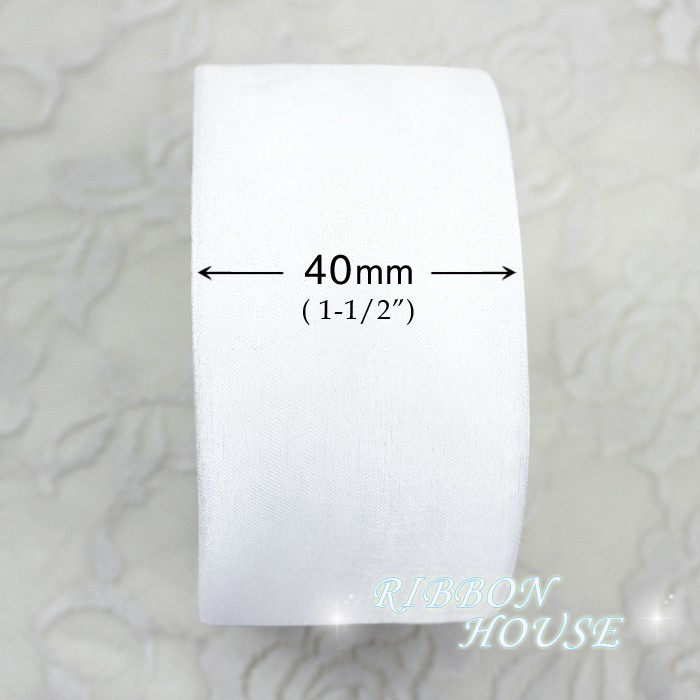 Cuộn dây ruy băng dành cho trang trí giáng sinh 10 yard / 50 yard 40mm đa dụng