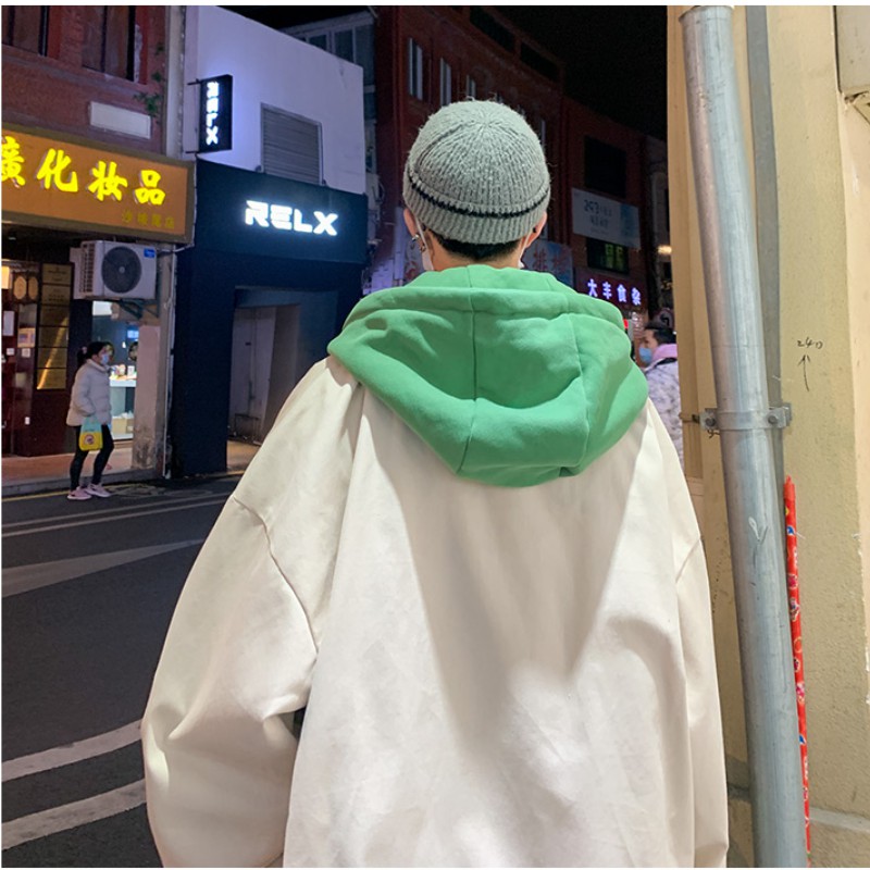 Áo khoác giả hai lớp có mũ trùm đầu phong cách Hàn Quốc dành cho nam