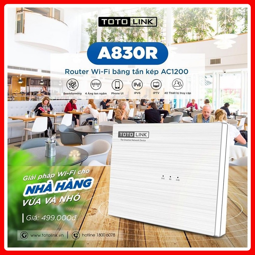 Bộ phát Wifi Totolink A830R Băng tần kép AC1200 - BH24T Chính hãng | BigBuy360 - bigbuy360.vn