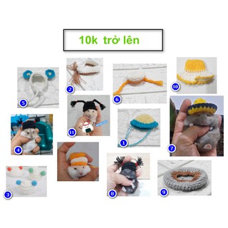 Nón Hamster Nhiều Mẫu - 10k trở lên
