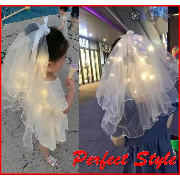 Khăn voan cô dâu kèm đèn led xinh tươi - Hot tiktok china