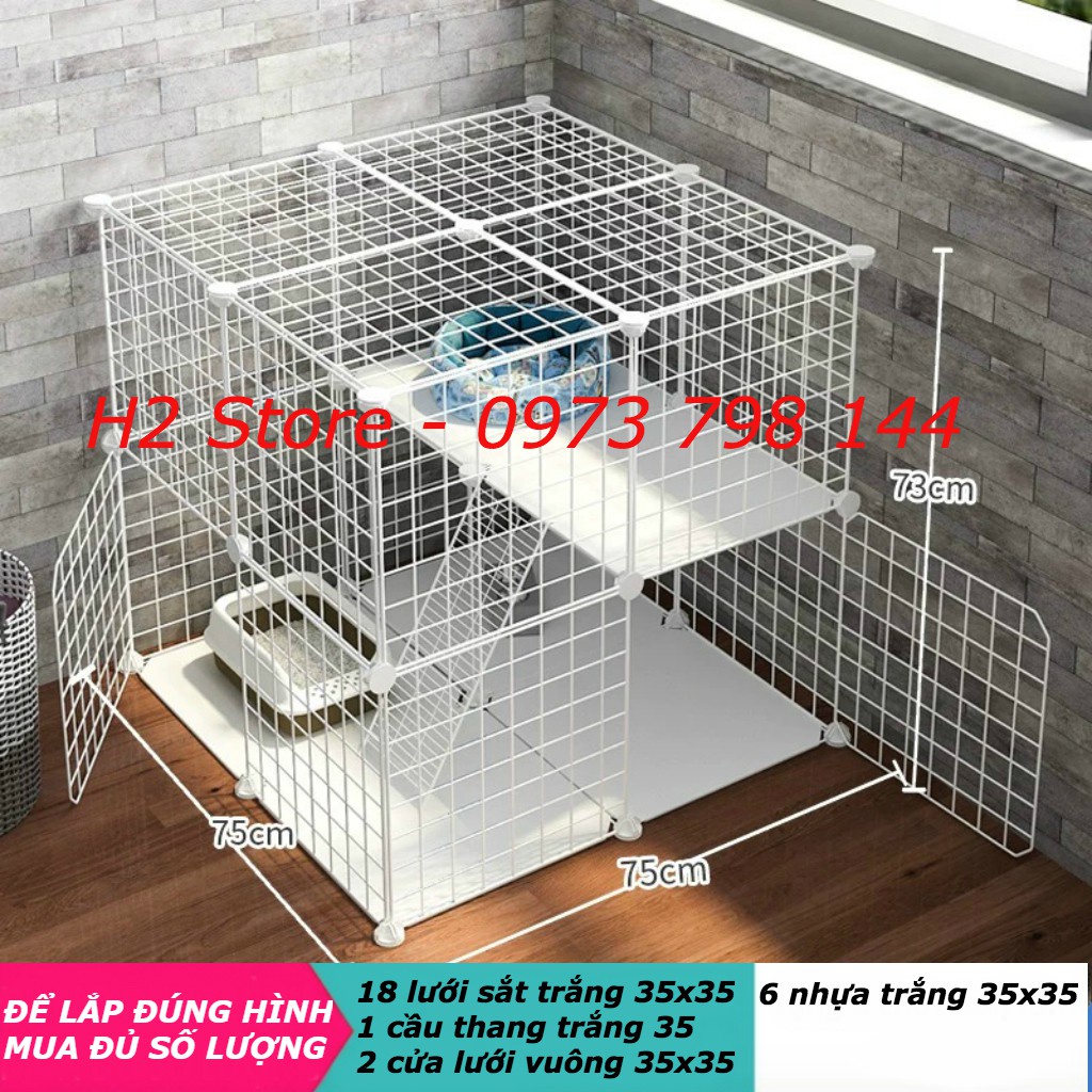 [TẶNG CHỐT] Quây chuồng chó mèo, tấm nhựa trong suốt, lưới sắt, thép nhiều màu