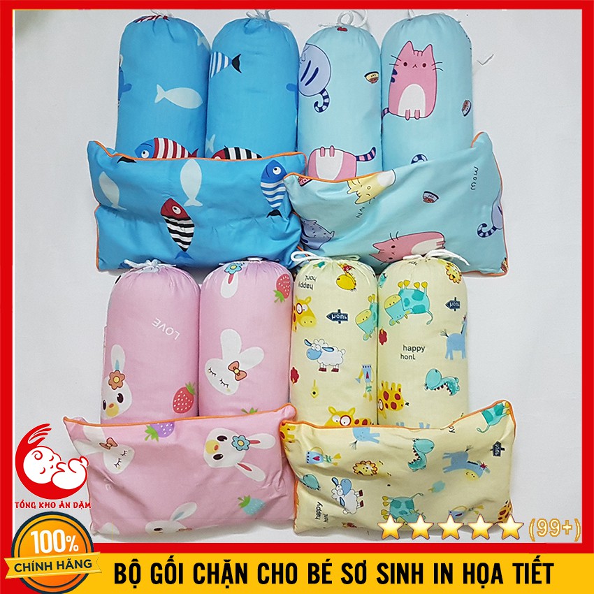 Bộ Gối Chặn Vỏ Đỗ Cao Cấp In Họa Tiết Cho Bé - BTT00088