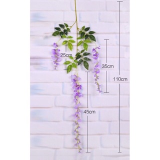 Cành hoa tử đằng 1m1 trang trí - hoa giả