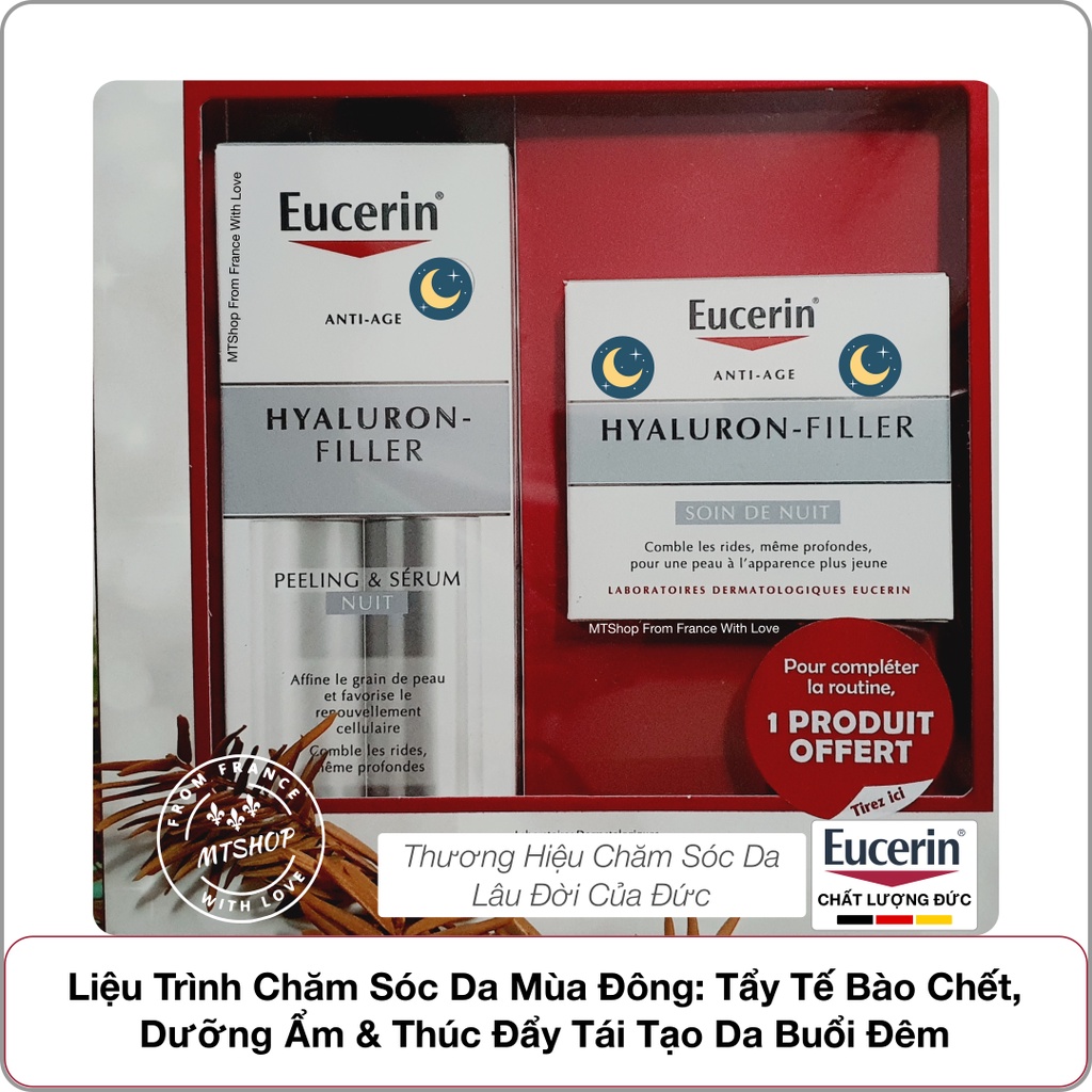 EUCERIN Liệu Trình Chăm Sóc Da Mùa Đông Hyaluron Filler: Tẩy Tế Bào Chết, Dưỡng Ẩm & Thúc Đẩy Tái Tạo Da Buổi Đêm