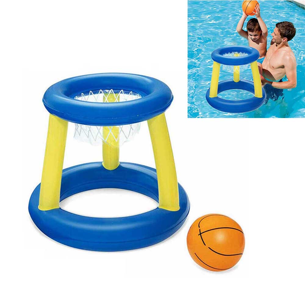Inflatable Basketball Swimming Pool Toy Ring Floating Childrens Water Sport Game
