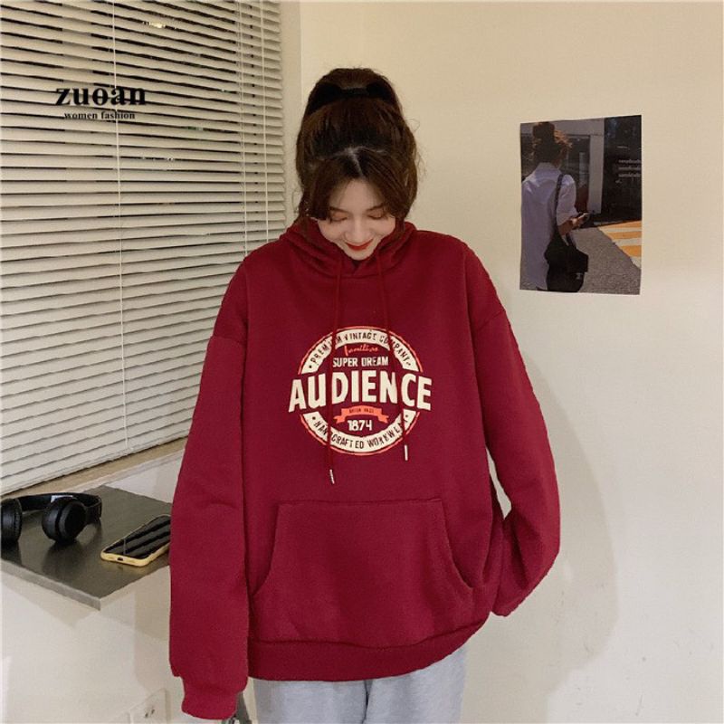 Áo Hoodie Chất Nỉ Cotton AUDIENCE Form Rộng Tay Bồng, Áo Hoodie Unisex Nam Nữ( Kèm Ảnh Thật)