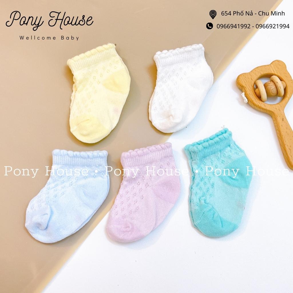 Tất Lưới Sơ Sinh - Set 5 Đôi Tất Lưới Điều Hòa Mềm Mại Thoáng Khí Cho Bé Sơ Sinh Đến 6 Tháng (0-6M)