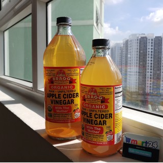 Giấm Táo Hữu Cơ Bragg - Hàng Mỹ 473ml và 946ml