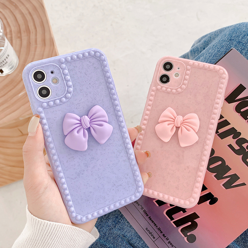 Ốp lưng TPU mềm trang trí nơ cho Iphone 12 Pro Max Mini Iphone Se2020 11pro Max Ix Xr Xs Max 7 8 Plus | BigBuy360 - bigbuy360.vn