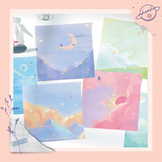 Tập 100 tờ Giấy nhớ note ✨BẦU TRỜI MÀU PASTEL✨dán ghi chú trang trí sổ tay còng nhật kí journal cute