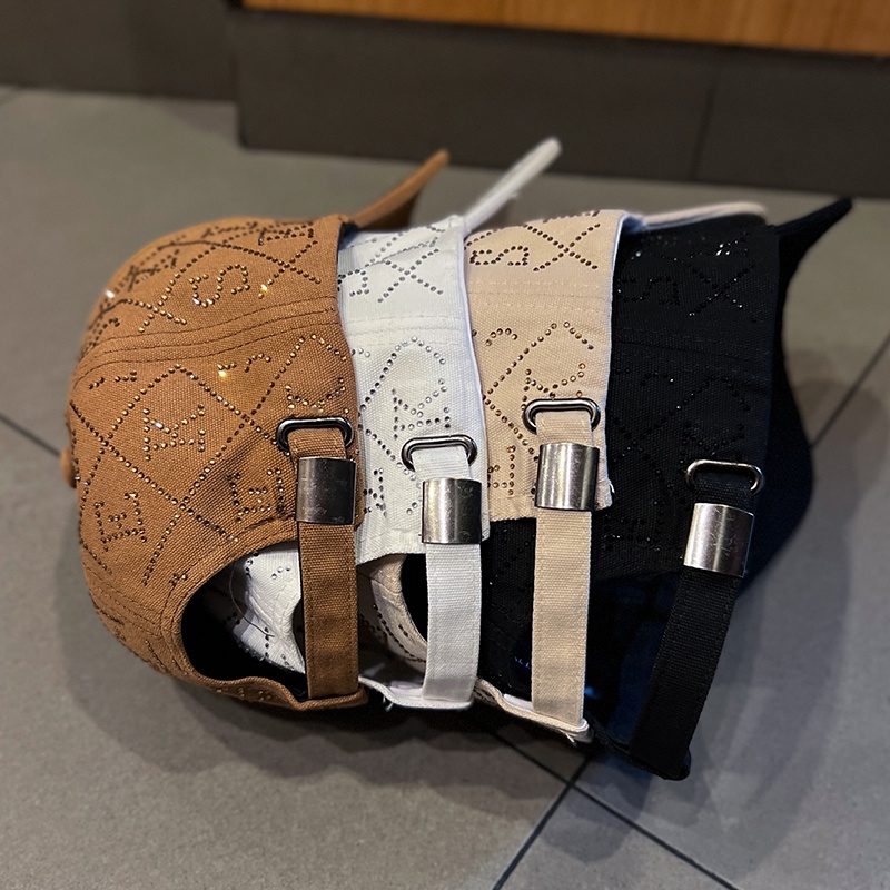 Mũ lưỡi trai đính đá họa tiết chữ thời trang Hàn Quốc 2022 cho nữ