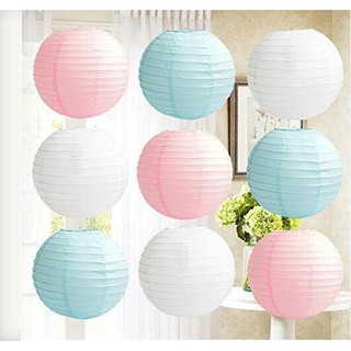[NHÀ CỦA ANG] Lồng đèn giấy tròn màu đỏ size 30cm