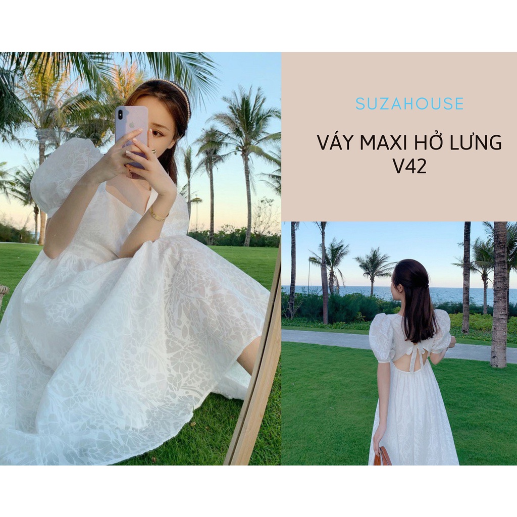 V42 VÁY TRẮNG THIẾT KẾ DỰ TIỆC, DẠ HỘI KỶ YẾU PROM, ĐẦM CÔNG CHÚA TRỄ VAI NƠ LƯNG