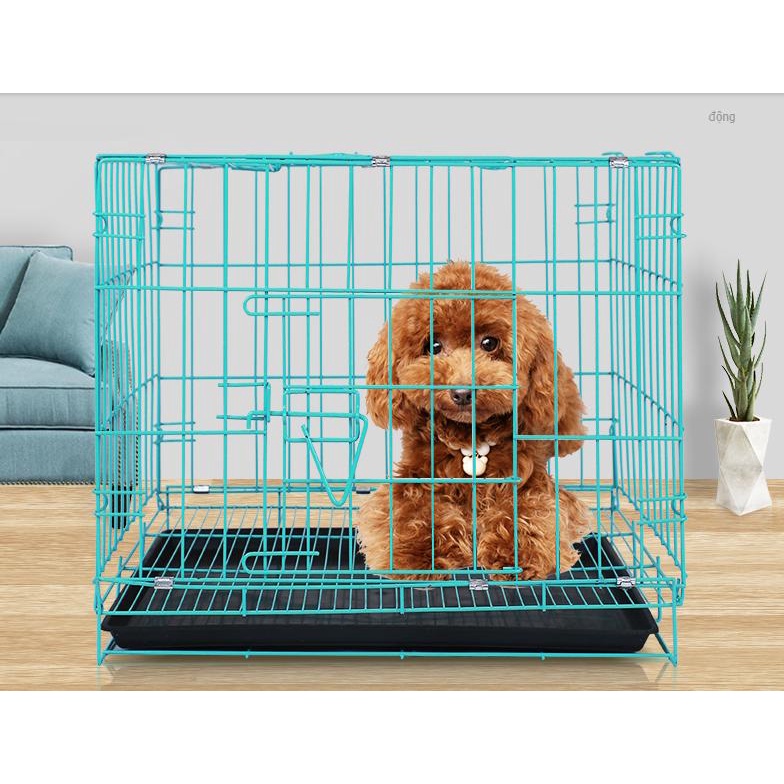 [TẶNG KHAY VỆ SINH] Lồng Chó Mèo Gấp Gọn Kích Cỡ 60x42x50 (D600) Nhiều Màu Sắc Sơn Tĩnh Điện.