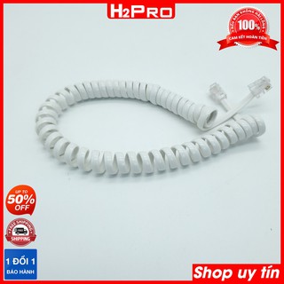 Dây điện thoại bàn, điện thoại cố định lò xo H2PRO dài 2m giá rẻ