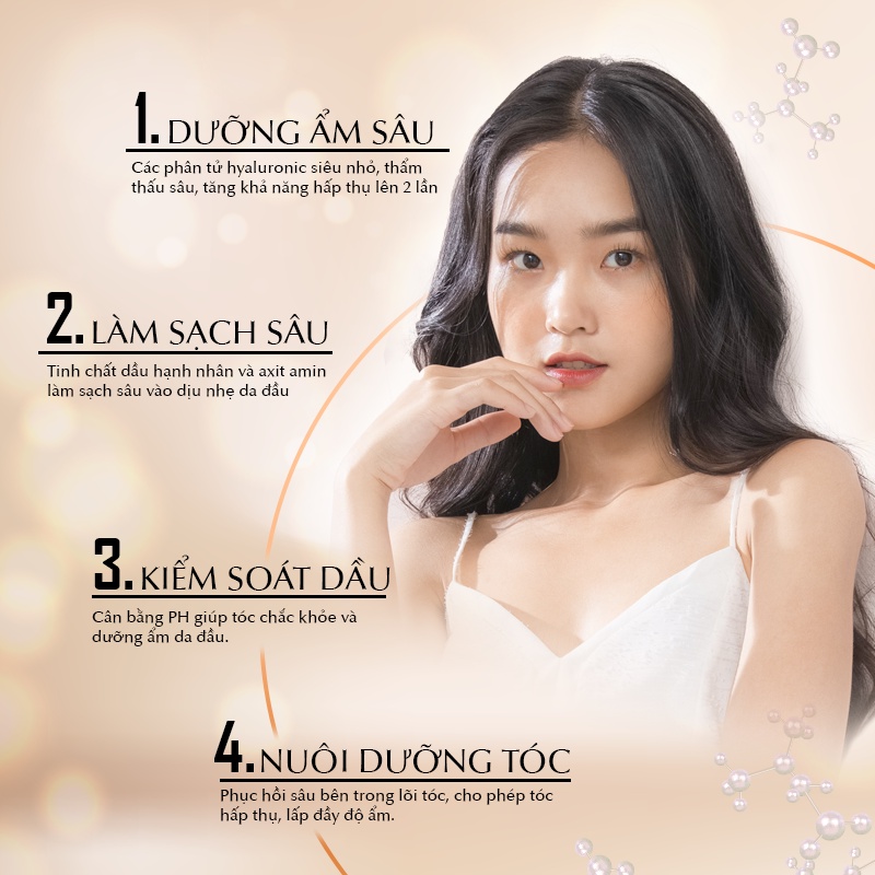 Dầu gội dưỡng tóc Hyaluronic Acid 500ml