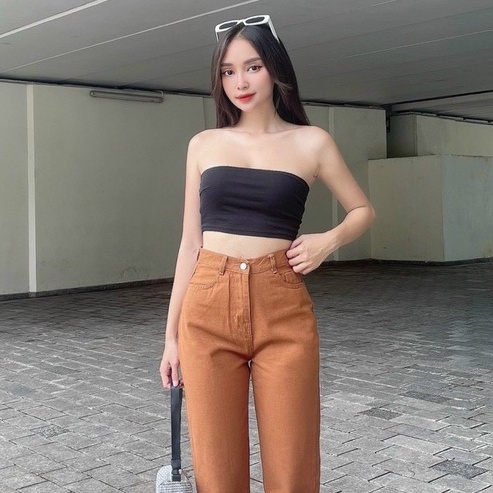 [Freeship] Quần Baggy Kaki nữ trơn màu bò, phong cách ullzang - JEANS FASHION93