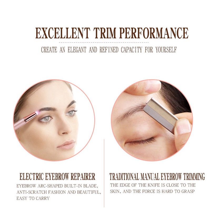 Máy Tỉa Lông Mày Mini Không Gây Đau Thiết Kế Nhỏ Gọn Kèm Sạc Usb Tiện Dụng