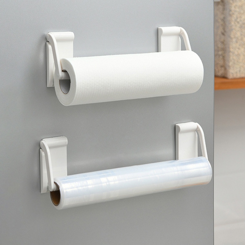 Giá Đỡ Cuộn Khăn Giấy Từ Tính Bằng Nhựa Tiện Dụng Cho Nhà Bếp