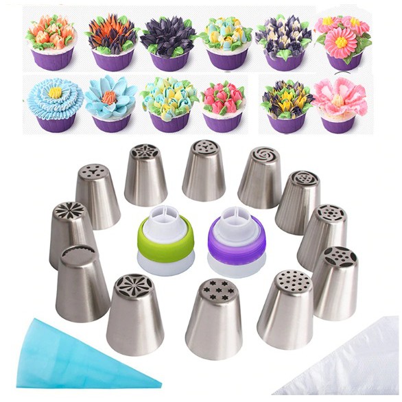 Bộ 9 Mẫu Đui Nga 3D Đúc Kèm Chốt 3 Đầu Và Túi Silicon