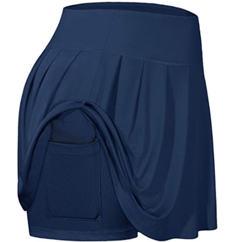 Xixi Chân Váy Thể Thao 2 Trong 1 Lưng Cao Xếp Ly Kèm Túi Đựng Dành Cho Nữ