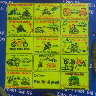 siêu combo 15 logo tem phượt phản quang