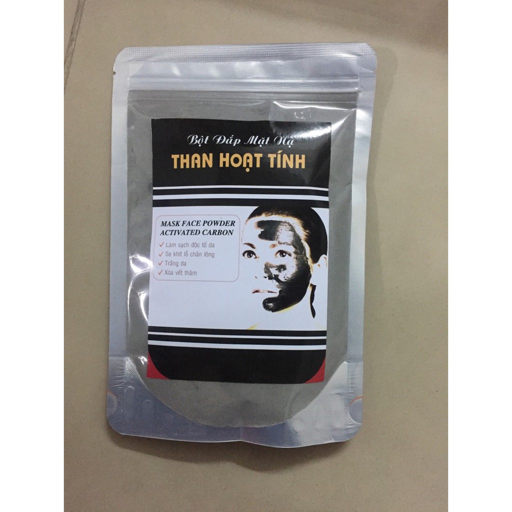 Bột đắp mặt nạ than hoạt tính bịch 250g