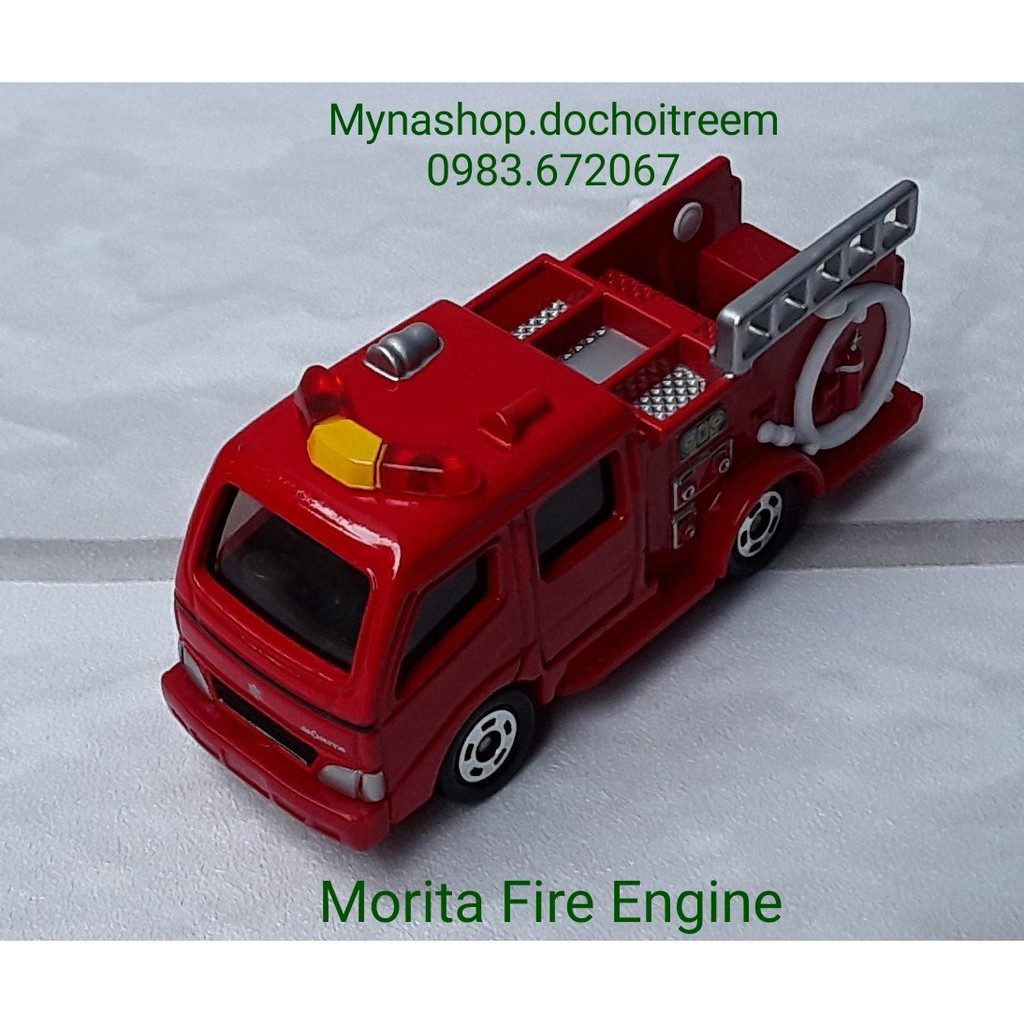 Xe mô hình tĩnh tomica không hộp - Morita Fire Engine - xe cứu hỏa