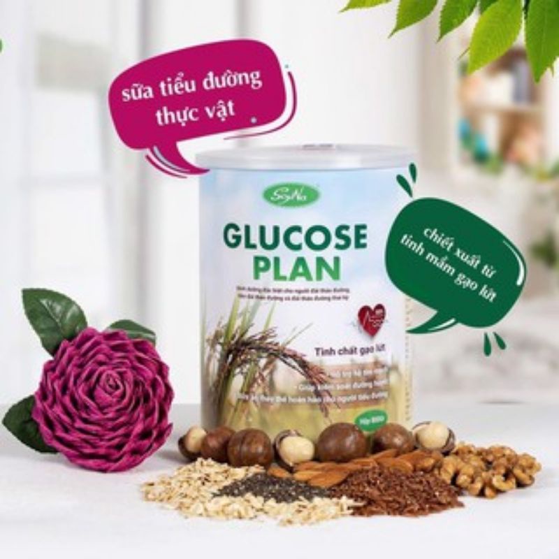 Sữa Tiểu Đường Cho Người Cao Tuổi Glucose Plan 800g Soyna 100% Thực Vật