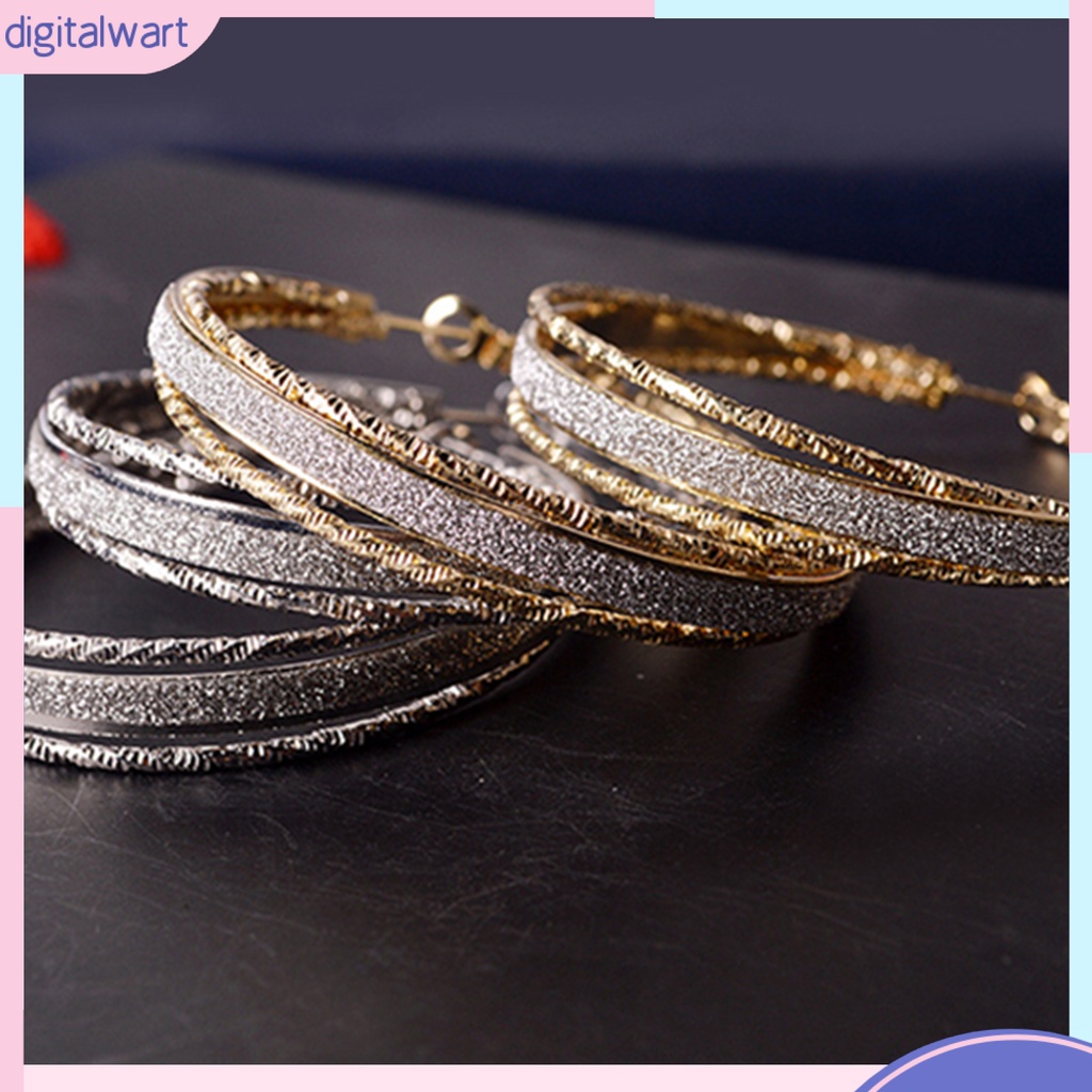 Đôi hoa tai tròn cỡ lớn thời trang vintage cho nữ