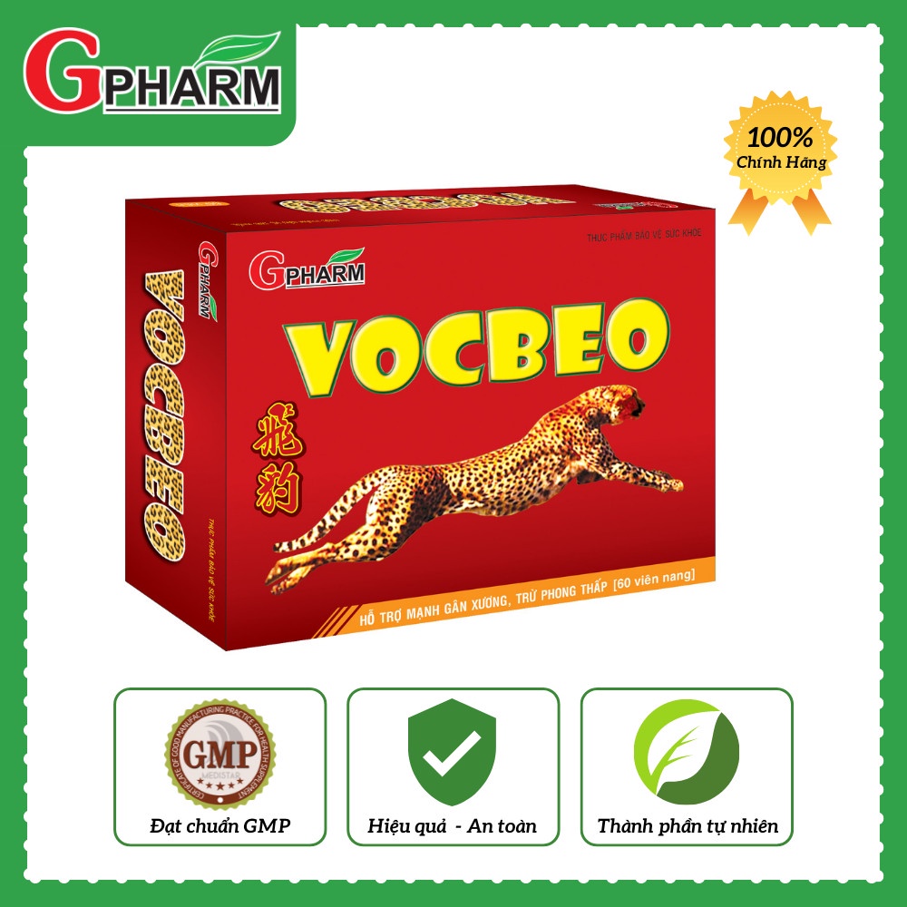Thực phẩm bảo vệ sức khỏe Viên uống VOCBEO hạn chế đau nhức xương khớp, thoái hóa khớp, mạnh gân xương trừ phong thấp