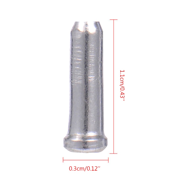 Set 100 Nút Bọc Dây Phanh Xe Đạp Leo Núi Bằng Hợp Kim Nhôm Tiện Dụng