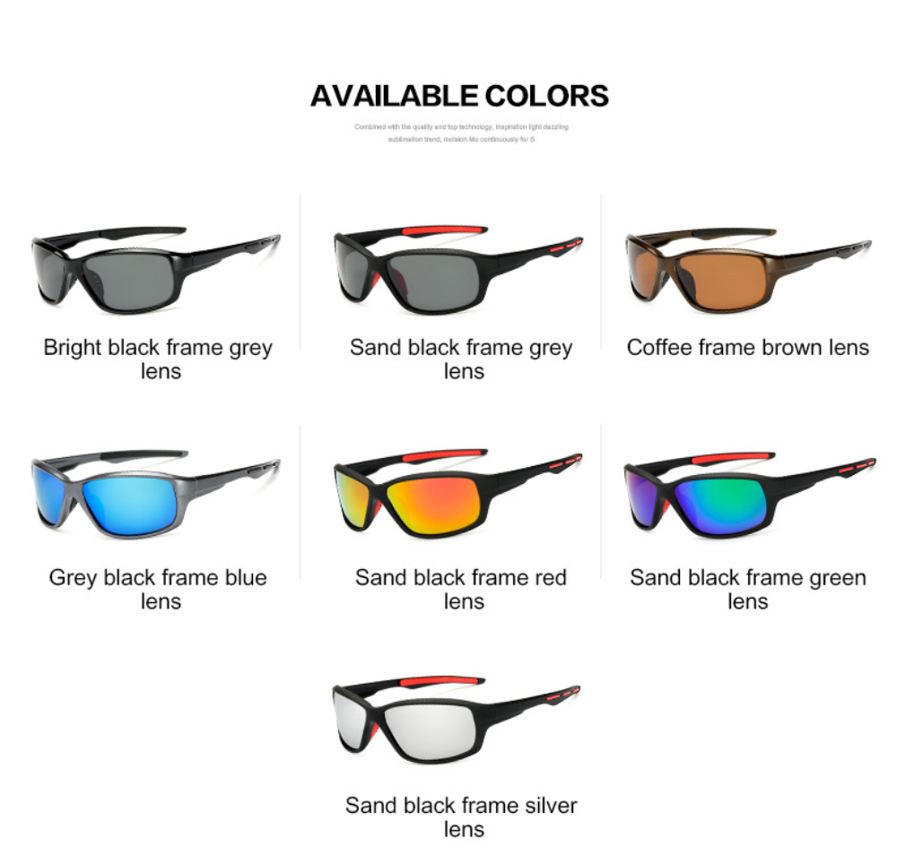#Ready Stock# Outdoor polarized glasses, sports cycling sunglasses, color film polarized fashion sunglasses ZARAN